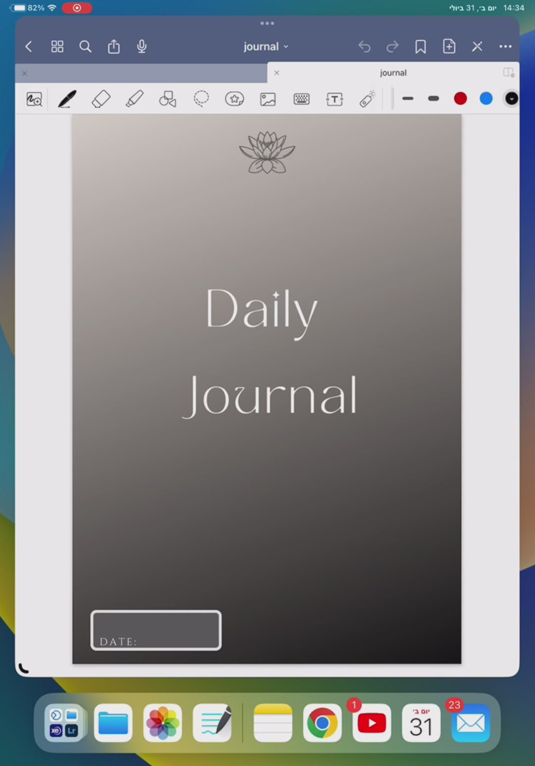 Digital Daily Journal For Morning and Night Routine for iPad, GoodNotes