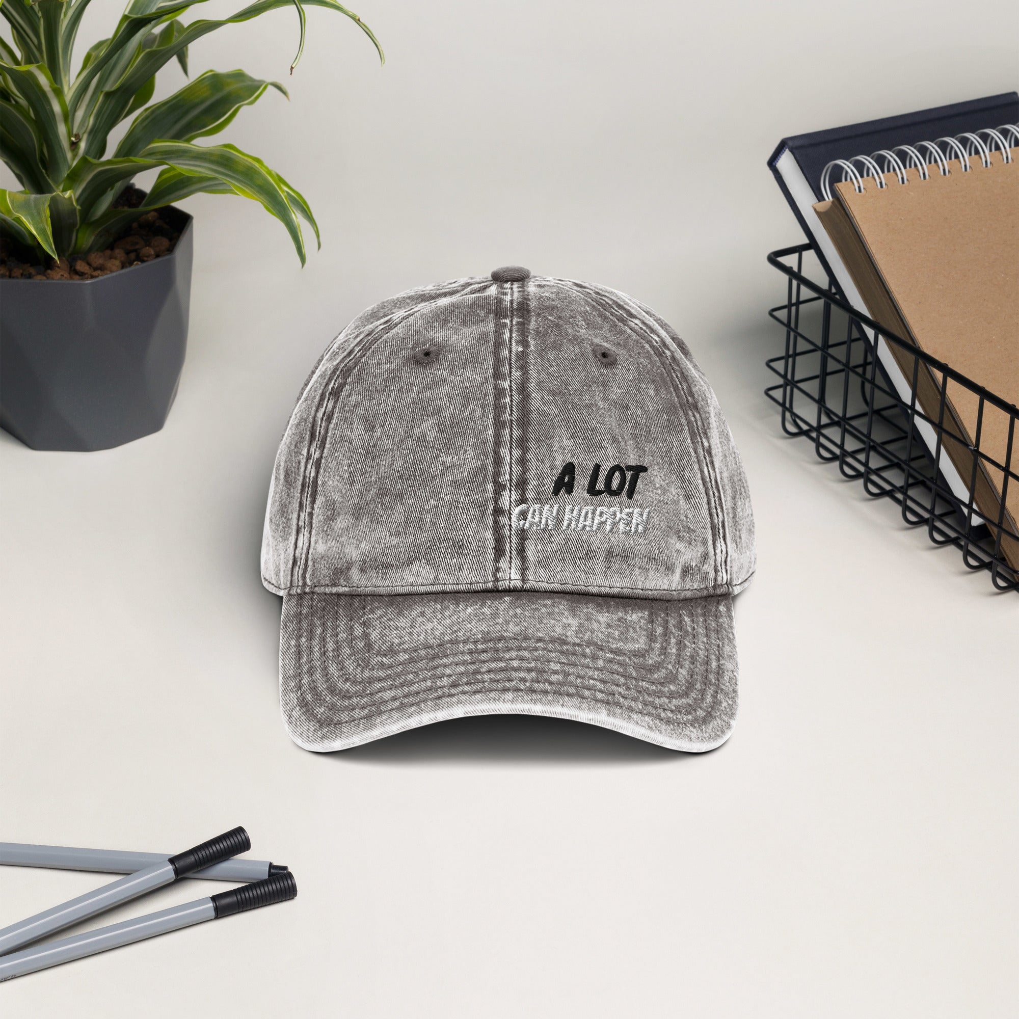 A lot can happen Vintage Cotton Twill Cap