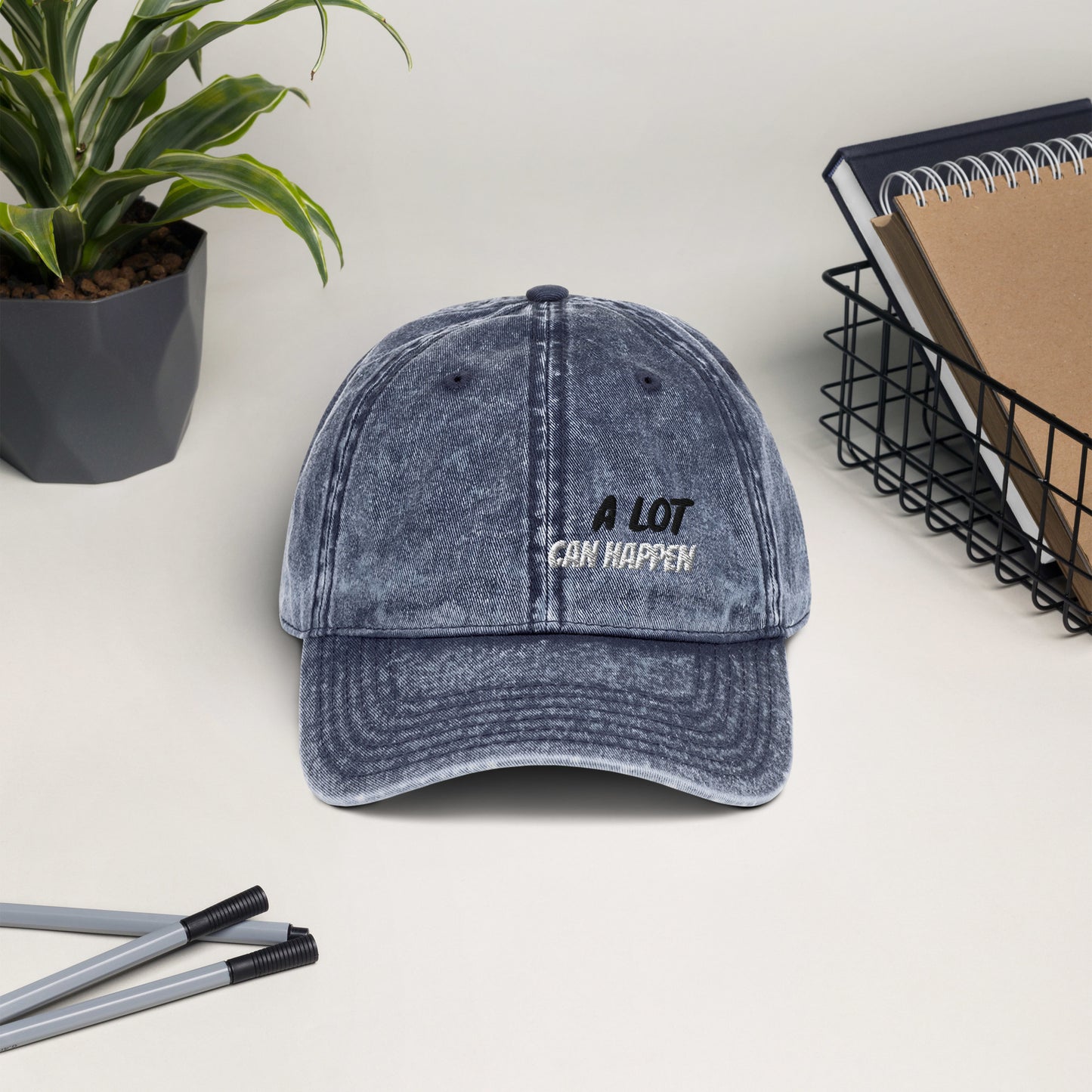 A lot can happen Vintage Cotton Twill Cap